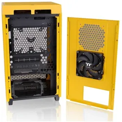 Thermaltake The Tower 200 Mini-Tower Mini-ITX Gehäuse Sichtfenster Bumblebee (Mini-ITX), PC Gehäuse, Gelb