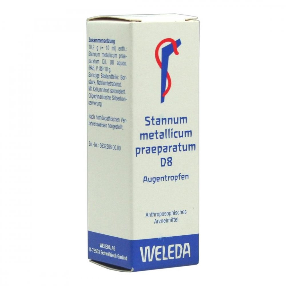 WELEDA AG Stannum Met. Praeparat. D8 Augentropfen 01573399