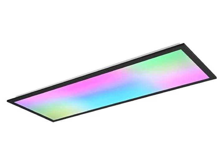 Reality Leuchten LED Deckenleuchte Beta R67668032, Metall Schwarz matt, inkl. 31 Watt LED RGB, Dynamic Light, Fernbedienung