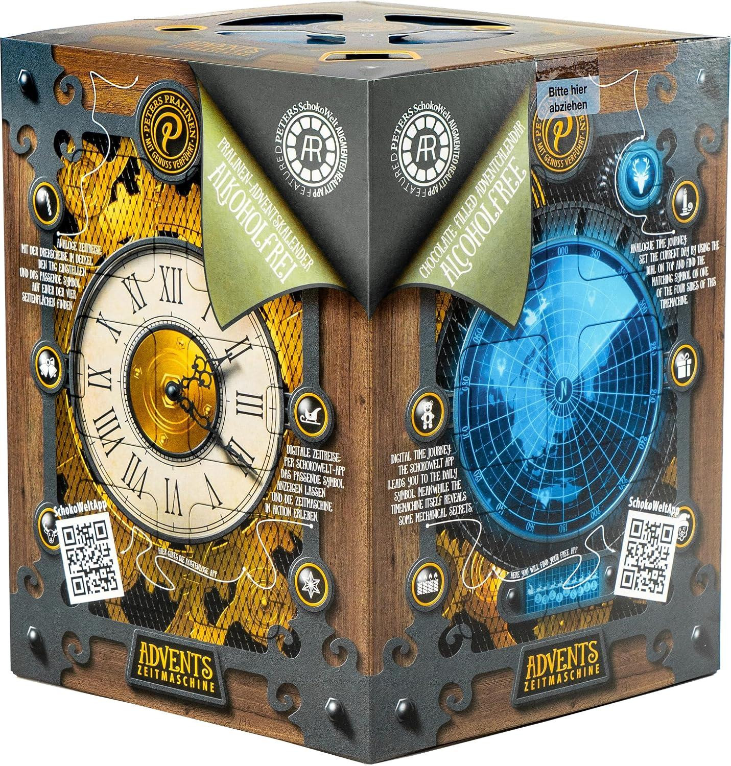oCreon Bonbonadventskalender met Augmented Reality, Alcoholvrij Chocolade Kerstkalender, 300 g