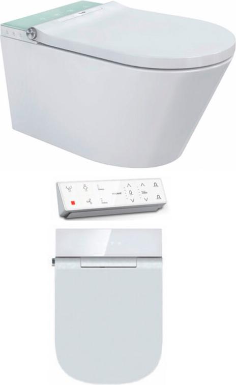 Beitz & Walz AqvaCeramica Dusch-WC Wand Tiefspüler spülrandlos 596 x 370 mm - weiß -