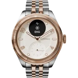 Withings Scanwatch Nova Brilliant Hybrid Smartwatch 39mm Bi-Color" HWA10-MODEL 11-ALL" - doppelt Sonnenstrahl-Ziffernblatt,hochauflösender OLED-Graustufen-Bildschirm,weiß,bi-color - 39mm
