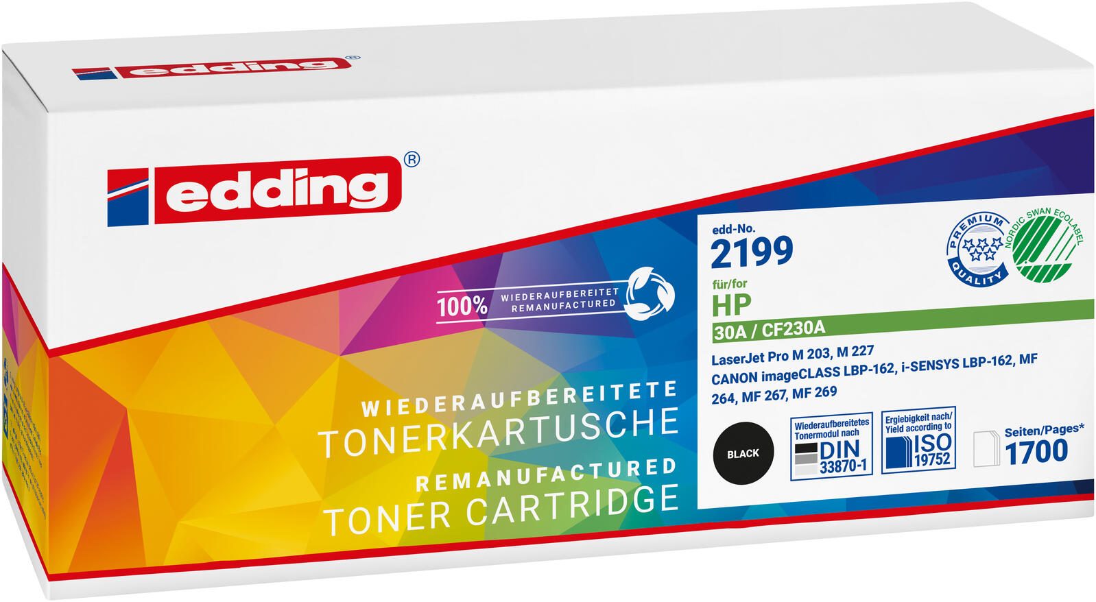 edding Toner EDD-2199 schwarz kompatibel zu HP 30A (CF230A) 18-2199