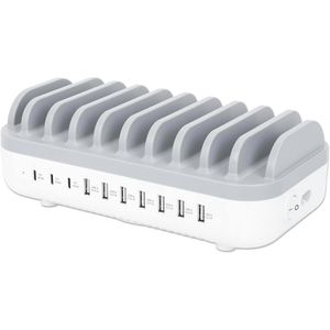 Manhattan Ladestation 180856, für 10 Geräte, universal, kabelgebunden, 120W