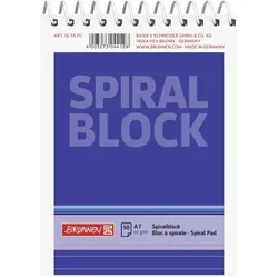 Konjac Sponge, Heft + Block, Notizblock, Brunnen Spirale A7, blanko (A7, Liniert)