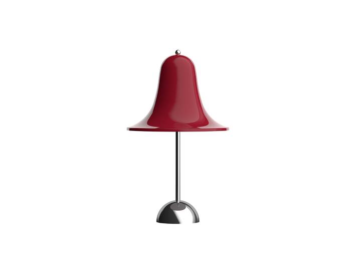 Pantop Akku-Tischleuchte kirschrot - Verpan - Wohnzimmer - Design - Metall - Mit Schirm