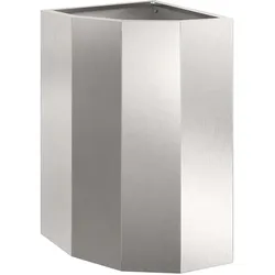 Helloshop26 - Moderne Eck-Pflanzkübel für den Außenbereich geeignet 30 x 30 x 50 cm aus Edelstahl silber