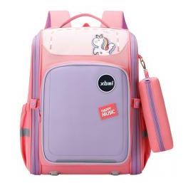 [n]fibrecare Schulrucksack mit Einhorn-Brustgurt, Pastellrosa, 21 l, 39 cm (21 l) (59193219)