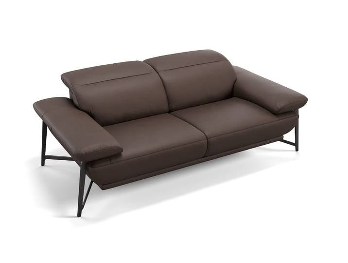 Leder Sofa BIANCO 2-Sitzer Couch Relaxsofa