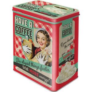 Nostalgic-Art Kaffeedose Have A Coffee L, aus Metall, mit Motiv, eckig, 3 Liter