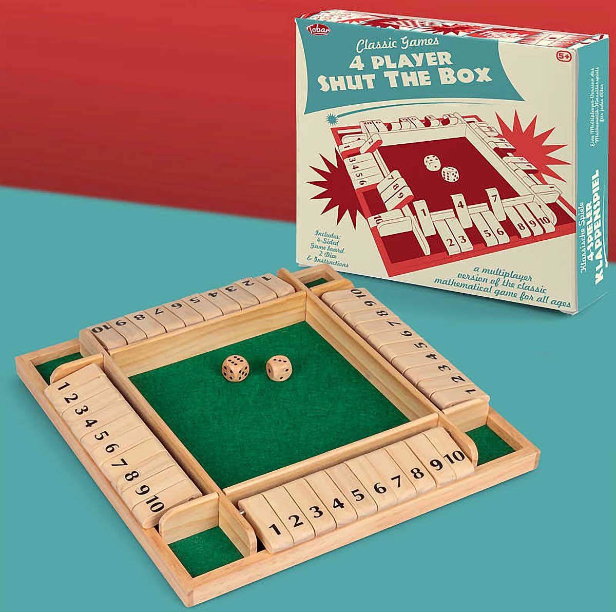 Sifferbrädspel - 4 Player Shut The Box