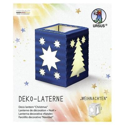 URSUS Laternenzeit Deko-Laterne Weihnachten, mittelblau