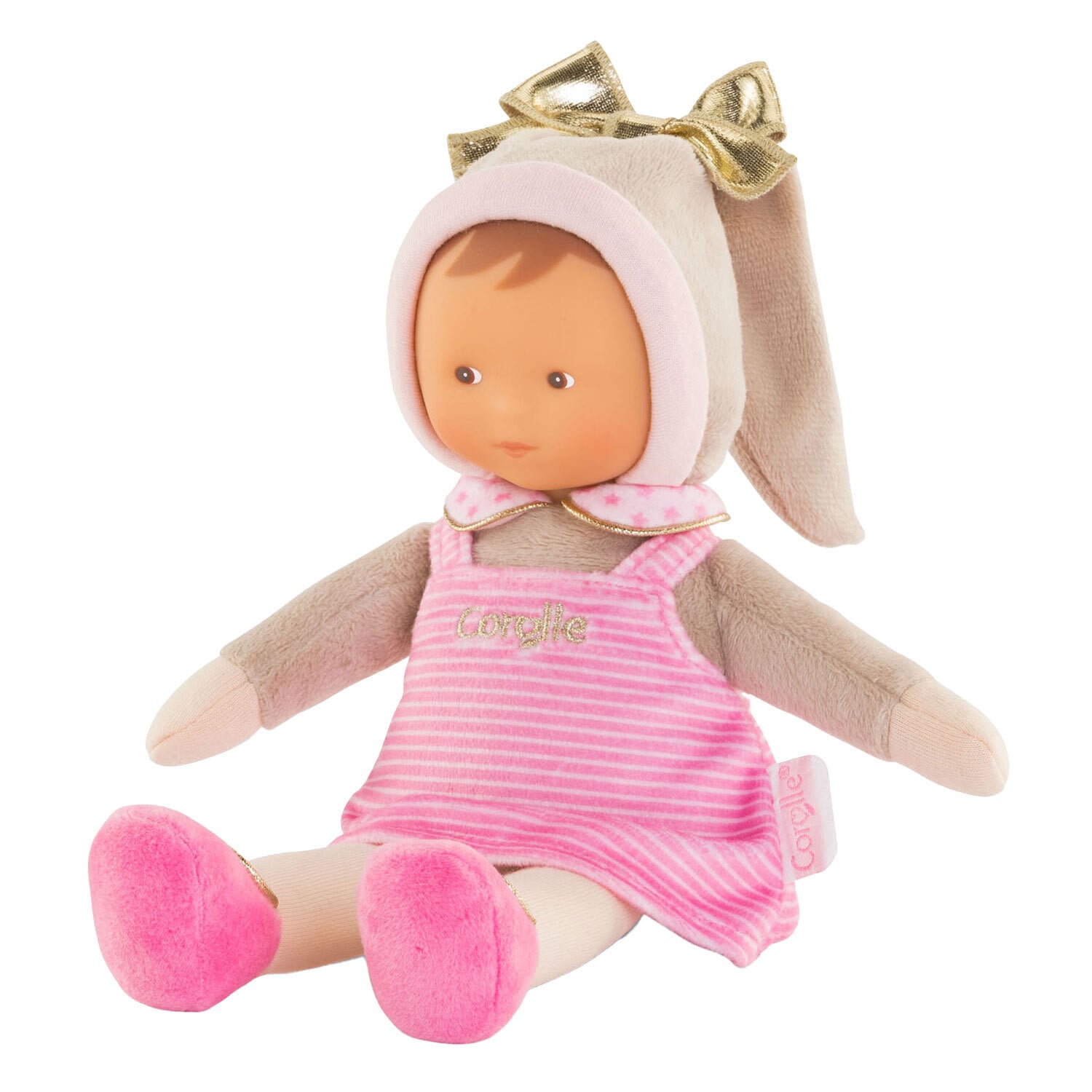 Corolle My Doudou Miss Rayée Reves d'Etoiles knuffelpop met vanillegeur, 25 cm