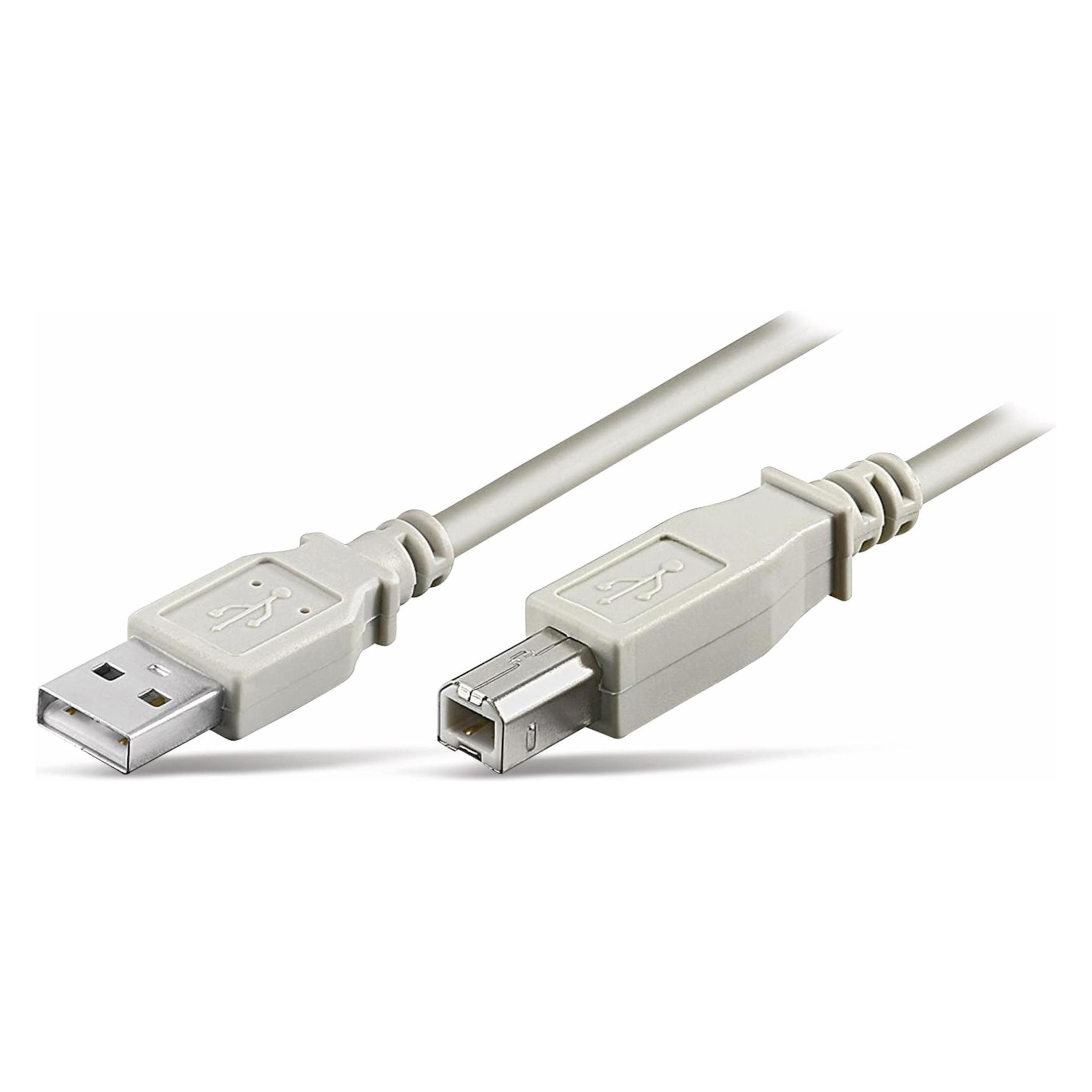 Berrybase USB 2.0 Hi-Speed Kabel A Stecker B Stecker grau (0.50 m, USB 2.0) (CO77020)