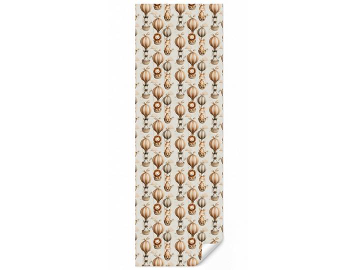 OnlyWow Kindertapete - Safari - Heißluftballons - Taupe - 100x300 cm, Beige, Papier, Rechteckig, 100x300 cm, Tapeten & Wandverkleidungen, Vliestapeten
