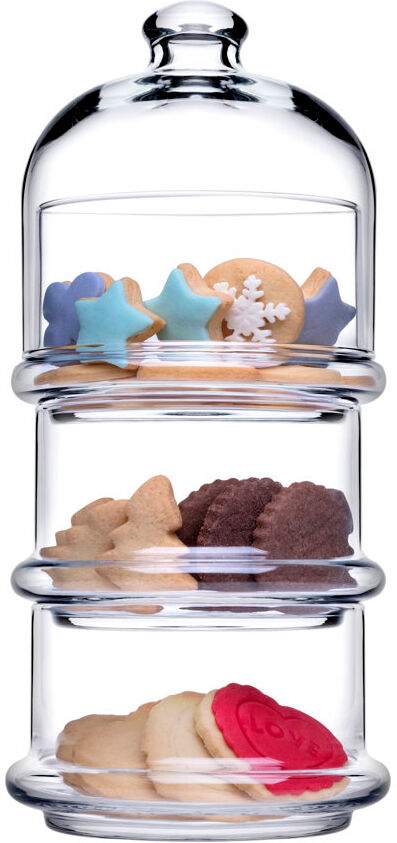 Excelsa Patisserie - Pasabahce Glass Cake Stand Clear 12cm H X 26cm W X 12cm L