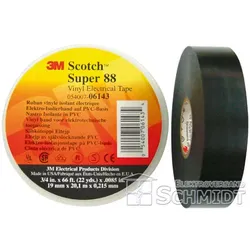 3M Scotch Super 88 Vinyl Elektro-Isolierband, 19mm breit,6m lang -schwarz