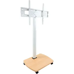 Relaxdays TV-Bodenständer (50 kg, 43" - 75"), TV Ständer, Beige