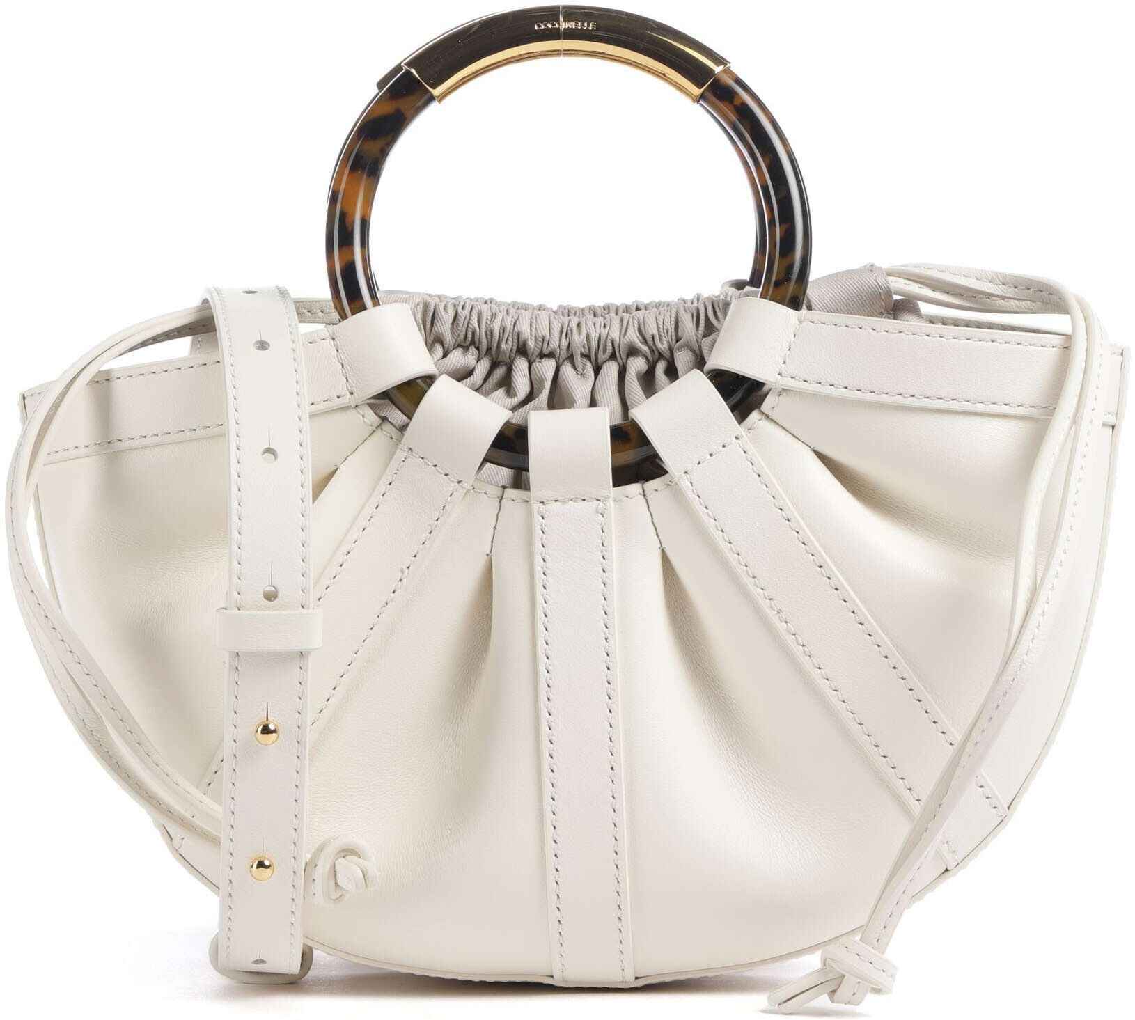 Coccinelle Shell Handtasche aus Leder, weiß
