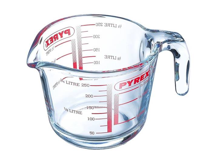 Pyrex Messbecher Prepware transparent Glas H 13 cm 0.25 l