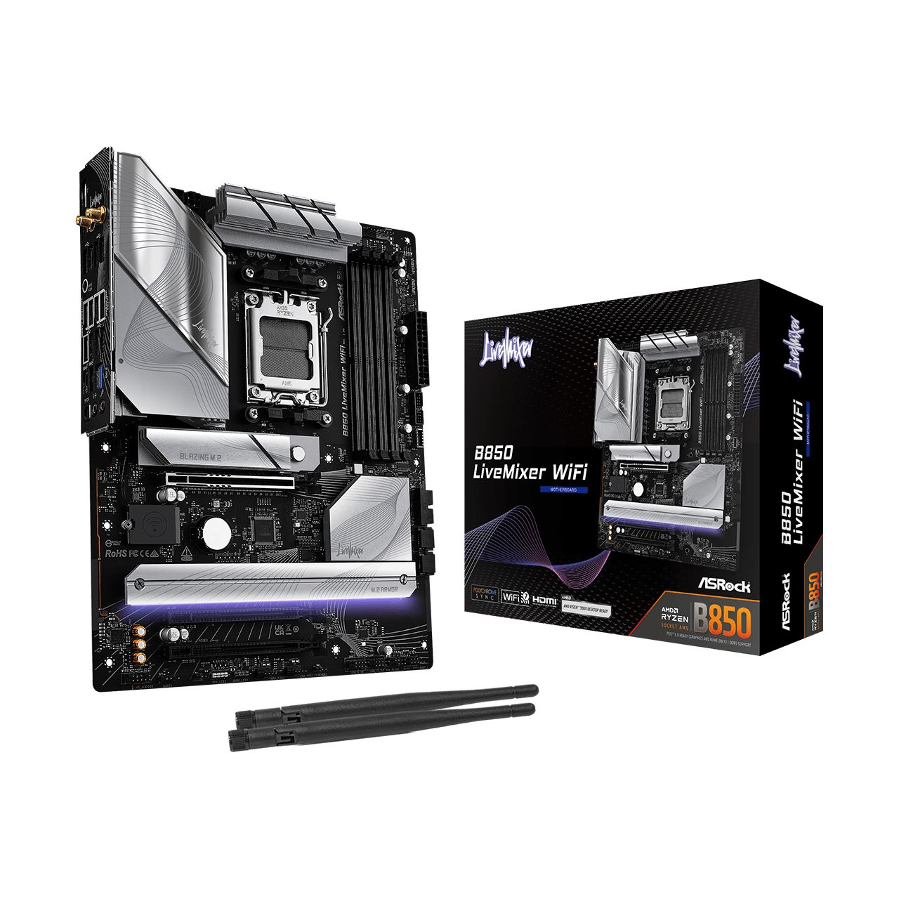 ASRock LiveMixer WiFi AMD B850 So.AM5 DDR5 ATX Retail