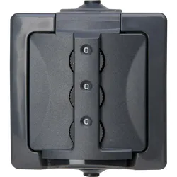 Kopp 955015016 NAUTIC Aufputz-Feuchtraum Schutzkontakt-Steckdose mit Zahlenschloss, IP44, Farbe: anthrazit