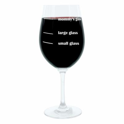 GLASKOCH Leonardo Weinglas XL, Mommys Glass, Mum, Mama, Geschenk Stimmungsglas mit lustiger Gravur, Mood Wein Glas, 610ml