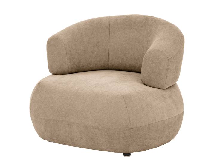 Fauteuil Beige Microfibre Wiam 87 x 69 x 83cm