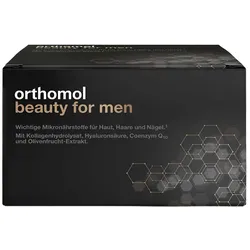 orthomol beauty for men - mit Hyaluronsäure, Kollagen und Coenzym Q10 - Trinkampullen