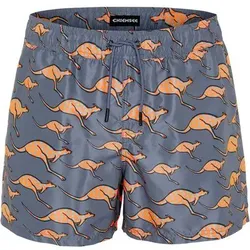 CHIEMSEE Badeshorts Farbenfrohe Badehose mit Kängurumotiv, Größe M in Grau 7821