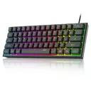 Magegee S91 Mechanisch Gamingtoetsenbord, 61 Toetsen, RGB-achtergrondverlichting, US QWERTY-indeling, Ultracompact en Ergonomisch