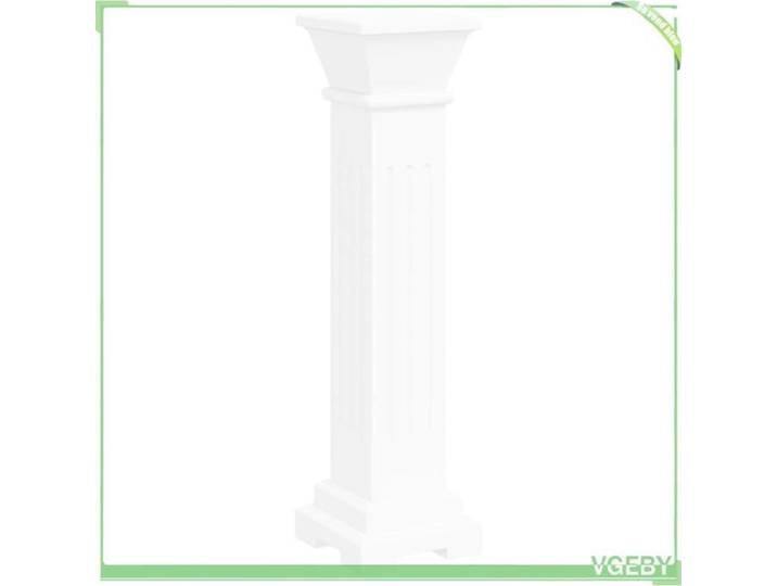 Support pilier pour plantes - FAFEICY - 241849 - Carré - MDF - 17x17x66 cm - Blanc antique