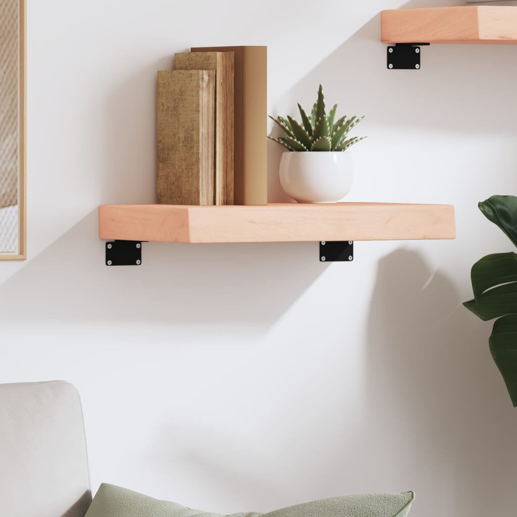 Alpen Home Flagstaff Oak Solid Wood Floating Shelf Brown 6cm H x 40cm W x 30cm D