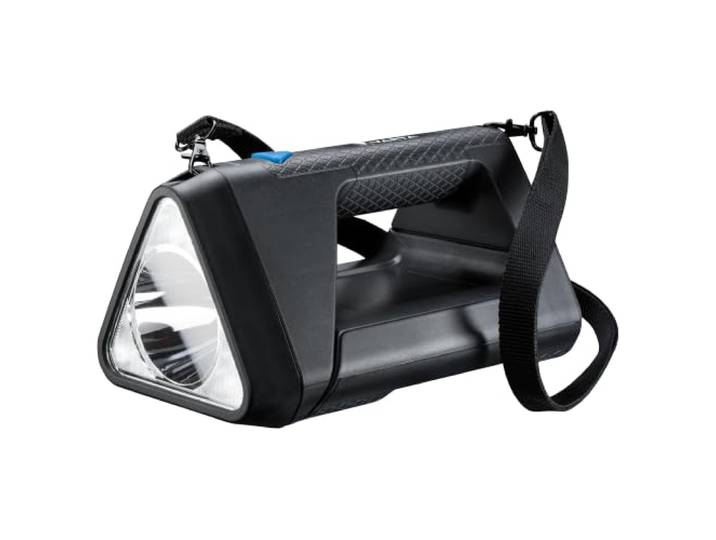 VARTA Projecteur de chantier LED rechargeables\, BL30R\, Li-Ion rechargeable Lampe de travail projecteur portatif 3 modes d'éclairage\, 550 Lumen\, IPX4\, Micro-USB\, Spotlight pour gezielte éclairage