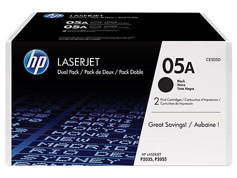 HP Inc. HP Original 05A Toner Doppelpack schwarz 2 x 2.300 Seiten (CE505D)