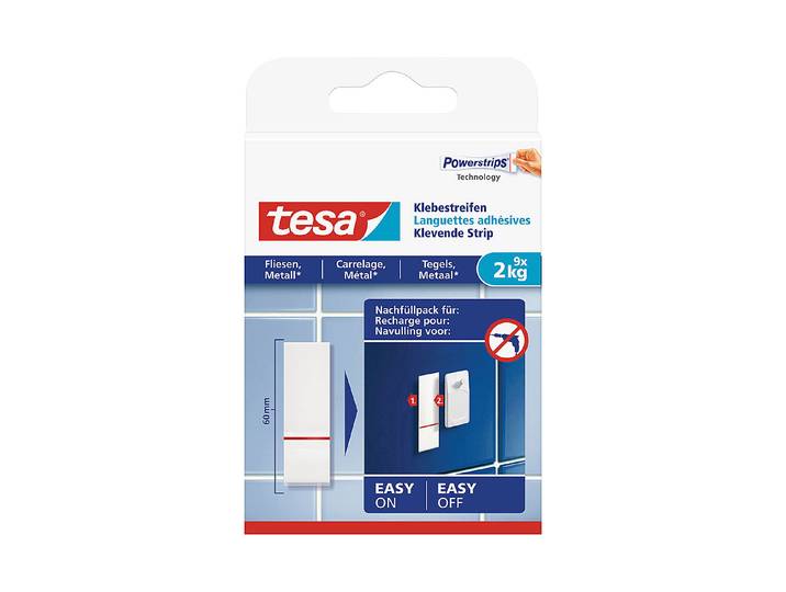 Tesa Klebestreifen für Fliesen und Metall 9 x 2 kg