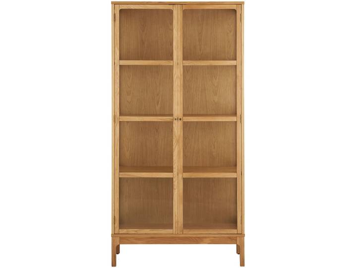 House Nordic Vitrinekast Zamora - Naturel Hout - 90x40x180cm