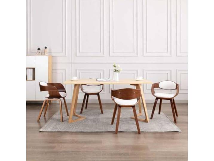 UYPTERF Esszimmerstühle 4 STK. Bugholz und Kunstleder Weich gepolstert, ergonomisch, bis 110 kg pro Sitz, für Esszimmer, Lesen, Fernsehen