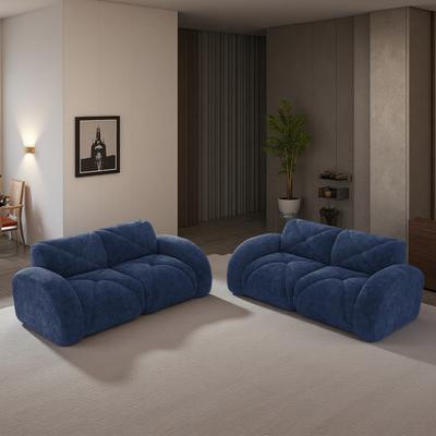 ZWYO HOSIMU Velvet Sofa Set with 2 Two-Seaters and No Assembly Required (2-Piece)