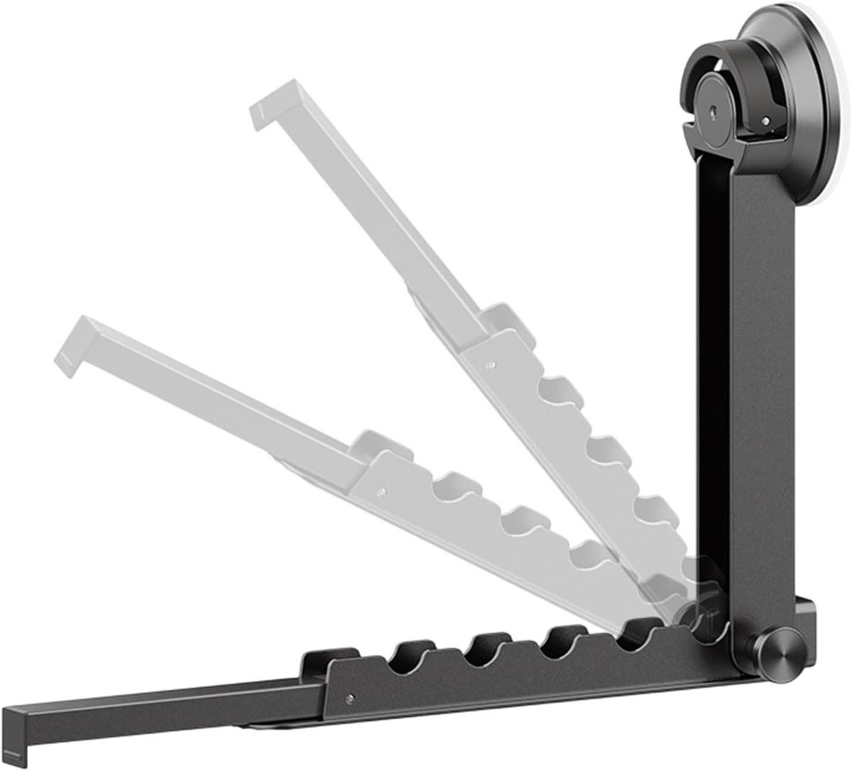 Aluminium Intrekbaar Wasrek voor Wandmontage met Zuignap Bevestiging - 31 x 24 cm