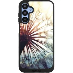 Nivocase Handyhülle für Samsung Galaxy A15 5G Hülle NIVOpure Case Schwarz Blumen Fotografie Pusteblume (Samsung Galaxy A15 5G), Smartphone Hülle, Schwarz