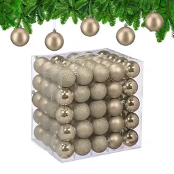 Relaxdays Weihnachtskugeln im 100er Set Creme,Silber
