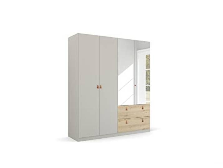 Rauch Möbel Quadra-Spin Homey, Schrank, Seidengrau/Eiche Artisan, Breite 181 cm