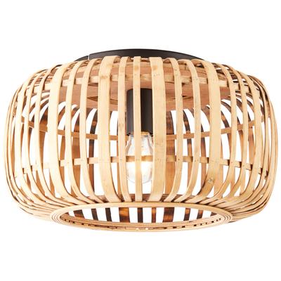 BRILLIANT Deckenleuchte "Woodrow", braun (hellbraun), 1, Ø 39,5cm H: 22,9cm, 1 Stk., Leuchten, Deckenlampe 40cm holz, Deckenlampe Deckenleuchte