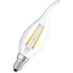 LEDVANCE LED-Kerzenlampe, 4W, E14, 2700K, klar, nicht dimmbar, windstoß
