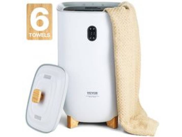 VEVOR 35L Grote handdoekverwarmer, handdoekverwarmer met LED-scherm en droogfunctie, slimme handdoekverwarmer met instelbare timer voor badkamer, badjas, deken en pyjama, automatische uitschakeling, wit
