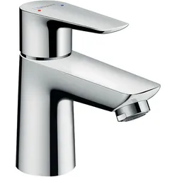 hansgrohe Talis E Einhebel- Waschtischmischer 80, für offene Warmwasserbereiter, Zugstangen-Ablaufgarnitur, Ausladung 96mm, 71707000
