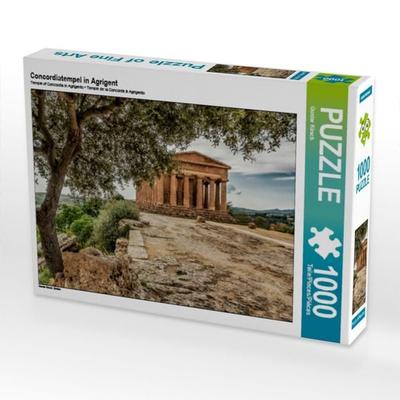 CALVENDO Puzzle Concordiatempel in Agrigent | 1000 Teile Lege-Größe 64x48cm Foto-Puzzle für glückliche Stunden