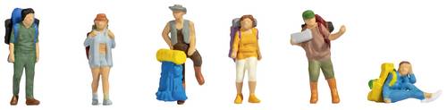 NOCH H0 Backpacker und Tramper Bemalt, Stehend, Sitzend