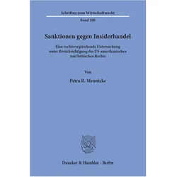Sanktionen gegen Insiderhandel., Fachbücher von Petra R. Mennicke